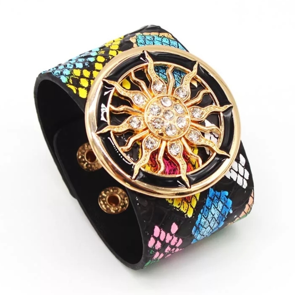 NEW - Women's Faux Snake-Skin Cuff Bracelet